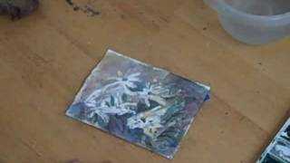 Water Color Painting Using A Wax Resist [upl. by Salangi]