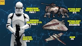 How did the Clones Get their ARMOR WEAPONS and VEHICLES [upl. by Ahsiyt]