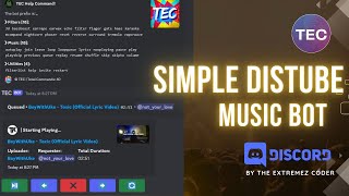 SIMPLE DISTUBE MUSIC BOT  NO LAVALINK NEEDED  Without Coding  discord nodejs youtube 16 [upl. by Syah]