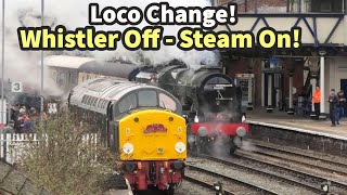 MEGA LOCO Change 40013 WHISTLER Off  46100 Royal Scot On Shrewsbury amp Hereford 010323 [upl. by Arodnap]