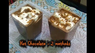 Hot Chocolate in 2 Methods\ஹாட் சாக்லேட்\Hot chocolate recipe in tamil\137 hotchocolate [upl. by Hadihahs]