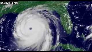 Hurricane Katrina Time Lapse Satellite [upl. by Enileuqaj]