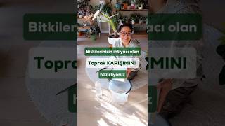 Saksı toprağı hazırlıyoruz 💚 içmekanbitkileri toprakkarışımı bitkibakımı [upl. by Odidnac118]