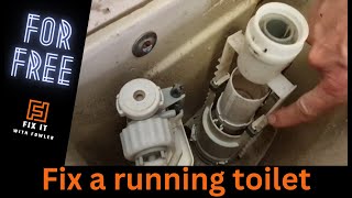 How to fix a leaking toilet cistern with dual push buttonsToilet cistern still running after flush [upl. by Anaeerb880]