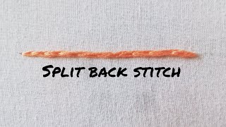 Split Back Stitch tutorial 7 [upl. by Azile]