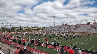 9724 Ball State University Pride of MidAmerica Marching Band and Spirit Squad Pregame 2 [upl. by Lindell]