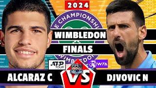 Djokovic N vs Alcaraz C Wimbledon 2024 FINALS wimbledon Djokovic Alcaraz wta atp [upl. by Rus797]