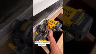 Installing vinyl J channel using Dewalt 20 volt Roofing Nailer [upl. by Anaik719]