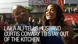 Laila Ali Tells Husband Curtis Conway To Stay Out Of The Kitchen [upl. by Navetse]