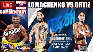 LOMANCHENKO VS ORTIZ ROUND BY ROUND COMMENTARY [upl. by Ixel]