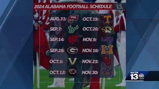 The SEC reveals Alabama and Auburns 2024 football schedules [upl. by Ayota]