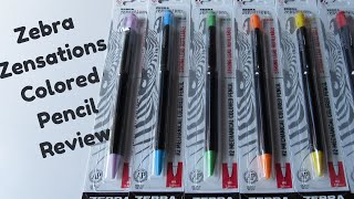 Worst Color Pencils Zebra Zensations Colored Pencil Review [upl. by Yellhsa]