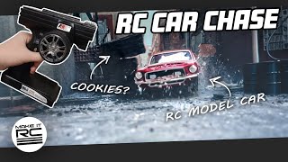 Making a Car Chase with Cardboard Cookies and DIY RC Models [upl. by Itnava]