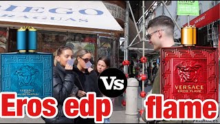 Versace Eros edp vs Versace Eros flame  fragrance test [upl. by Harret]