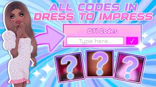 ALL WORKING CODES IN DRESS TO IMPRESS  NEW CODE ⭐  Roblox [upl. by Ro169]