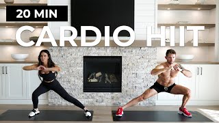 20 Min CARDIO HIIT WORKOUT  ALL STANDING No Equipment No Repeat Partner Workout [upl. by Aissatan]