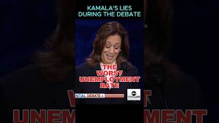 Kamalas Lies During the Debate  quotWORST UNEMPLOYMENTquot donaldtrump kamalaharris debate [upl. by Xenos]