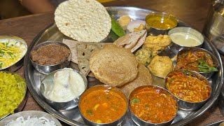 Unlimited Gujarati Thali Of Vadodara  Indian Yummy Food  Indian Street Food [upl. by Strait]