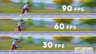 90 FPS vs 60 FPS vs 30 FPS Does FPS Matter FPS Comparison For BGMI PUBG MOBILE [upl. by Yeltrab]