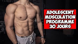 Adolescent programme musculation complet 30 jours  10min à la maison sans matériel [upl. by Jamel]