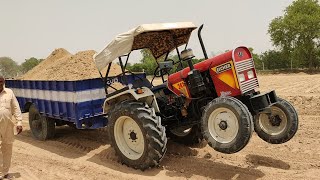 Eicher 241 tractor on load stunt 4k ultra HD video RajukiMasti [upl. by Seugirdor]