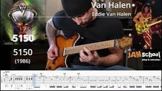 Van Halen 5150 guitar solo With TAB [upl. by Putnam]