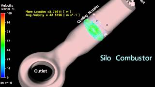 Gas turbine silo combustor flow field [upl. by Nailil763]