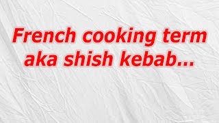 French cooking term aka shish kebab CodyCross Crossword Answer [upl. by Ayrb]