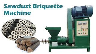 How do you make sawdust briquettes  Sawdust briquette making machine  charcoal briquette machine [upl. by Oirram]