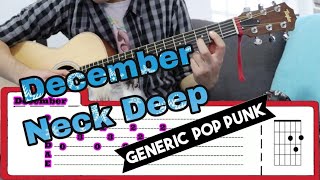 December Neck Deep tutorial en español [upl. by Ailyn]