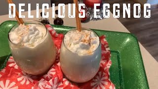 Easy Delicious Homemade Eggnog Smooth N Creamy [upl. by Dario944]