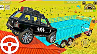 DRIVE MONSTER 💀 RANGE ROVER 💥 LOADED IN TRUCK gamingvideos jcb truck cartoon bulldozer tractor [upl. by Ingham]