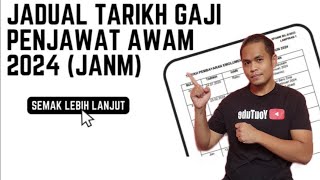 Tarikh Bayaran Gaji Penjawat Awam 2024 [upl. by Glynn666]