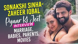 Sonakshi SinhaZaheer Iqbal Interview On Marriage Babies Movies [upl. by Marylee]