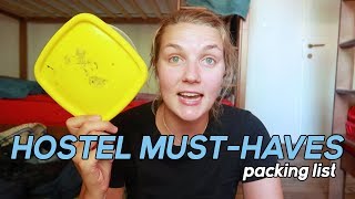 12 Things You NEED When Staying In Hostels  Backpacker Packing Guide [upl. by Hayne690]