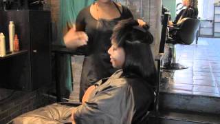 Natural Blow out with Silk Press best Salon in Atlanta [upl. by Rahel]