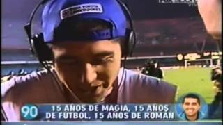 Riquelme y Maradona Libertadores 2000 [upl. by Liauqram]