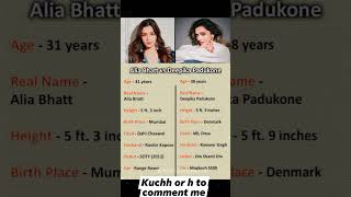 Deepika Padukone vs Alia Bhatt  kalki ad 928  actress information tranding reels shorts video [upl. by Nnahsal]