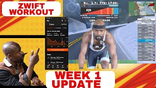 ZWIFT WORKOUT WEEK ONE CONSISTENCY UPDATE cycling zwift [upl. by Sherj]