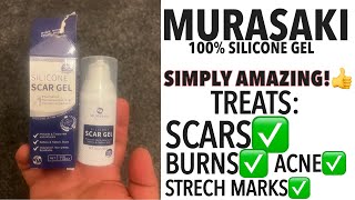 REVIEW MURASAKI SILICONE SCAR ADVANCE GEL  THE MIRACLE SCAR GEL  STRECH MARKS  ACNE [upl. by Damaris]