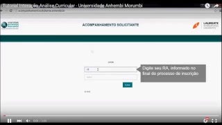 Tutorial Interação Análise Curricular  Universidade Anhembi Morumbi [upl. by Olpe]