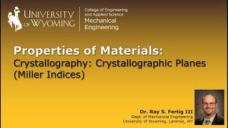 22c Crystallography Crystallographic Planes [upl. by Nnairol]