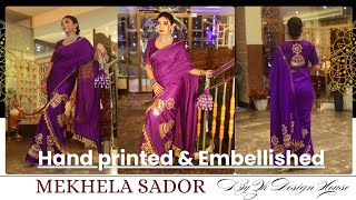 Gorgeous ✨️ Hand Painted amp Embellished Mekhela Sador  Designer Mekhela Sador  Zk Design house [upl. by Theressa512]