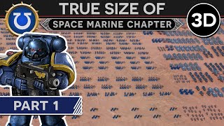 True Size of a Space Marine Chapter 999M41 Part 1 3D Documentary [upl. by Eisse933]