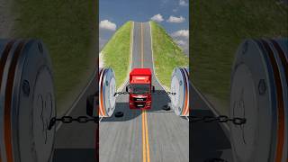 Cars and Cargo Truck vs Chained Hydraulic Crush  BeamNGdrive [upl. by Christos]