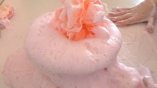 ASMR Wet Soap Scratching Loofah Lather Sounds Foam Hand Washing Sudsy Water АСМР мыло пена [upl. by Erhart92]