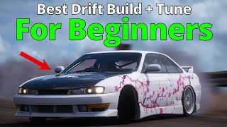 Forza Horizon 5 BEST Drift Car  Tune FOR BEGINNERS Nissan S14 Drift Build [upl. by Perrie834]