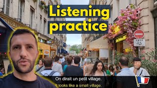 Easy French Listening Practice in Paris  FREN Subtitles Vlog Paris [upl. by Whiteley]