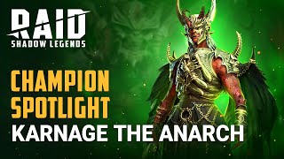 RAID Shadow Legends  Champion Spotlight  Karnage the Anarch [upl. by Kristine]