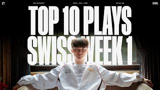 Top 10 Plays from Swiss Stage Week 1  Worlds 2024 [upl. by Hsirrap]